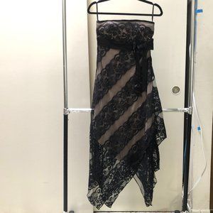 Windsor Black Lace on Nude Dress